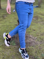 شلوار جین سایز بزرگ ساده آبی روشن