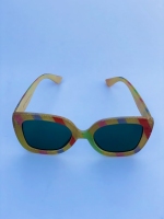 عینک دخترانه گوچی طلایی هفت رنگ