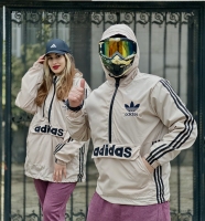 کاپشن شمعی نیم زیپ Adidas کرم