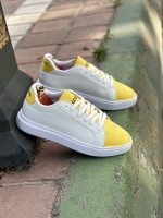 کفش کتونی جدید LACOSTE سفید زرد