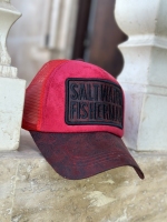 کلاه آفتابی SALTWATER پشت تور قرمز مشکی