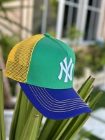 کلاه آفتابی پشت تور NY سبز آبی زرد